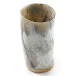 HORNCRAFT Ox Horn Beaker Cup Polished Finish Medium Drinking Horn Cup Mug 100% Natural Horn - Horn Cup - Glass Tankard Drinking Vessel (250ml - 350ml) Capacity …