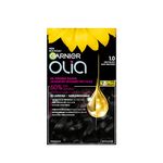 Garnier Olia Permanent Hair Dye, Ammonia-Free Hair Color, 1.0 Deep Black, Long-Lasting Hair Shine With 60% Oils, 1 Application