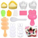 10Pcs Rice Ball Molds, Cute Onigiri Mold DIY Sushi Molds, Rice Ball Mould Shaker Sushi Maker Tool, Animal Rice Decorating Mold, Triangle Rice Mold, Sushi Rice Molds for Home DIY Lunch Bento (A)