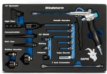 Capri Tools 2-Way Air Blow Gun Ultimate Kit with Nozzles and Rubber Tips, 19-Piece