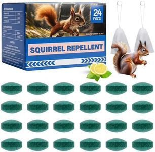 24 Pack Squirrel Rodent Repellent, Peppermint Lemon Oil Mice Repellent for Mouse Rats Spider Pests, Natural Deterrent for Kitchen, Warehouse, Car, Indoor, Outdoor, Safe for Pets Family