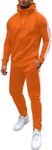 COOFANDY Orange Sweatsuit Workout Sweat Suit Sets Casual Sweatsuit Sets Jogger Pants With Concealed Zip Pockets (Orange M)