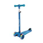 RideVOLO Kids' Kick Scooter for Ages 3-8, 3 Adjustable Heights, Flashing Wheels, 6" Wide Anti-Slip Deck and High Stability, Max Load 110lbs, Easy Assembly, Outdoor Activities, for Boy/Girl Blue