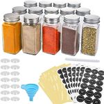 AOZITA 14 Pcs Glass Spice Jars with