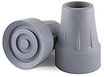 Crutch Tips, Replacement Medical Drive Cane Tips，7/8 Inch, Crutch and Walker Accessories，Gray, 2 Pcs