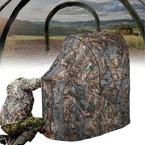 FUNHORUN Hunting Blind Chair Blind, See Through Ground Blind for Deer Hunting, Portable 1 Person Pop-up Hunting Deer Blind, Turkey Blind