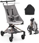 Lightweight Baby Stroller for Toddlers, Travel Stroller for Airplane with Carry Bag and One-Handed Folding Baby Stroller, Compact Stroller with Adjustable Awning, 3-Point Belts and Safety Lock