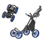 CaddyTek Caddycruiser One Version 8-One-Click Folding 4 Wheel Golf Push Cart, Blue