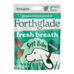 Forthglade Natural Dog Treats - Grain Free Soft Bites for Fresh Breath (8 x 90g) Resealable Bags - Peppermint & Parsley