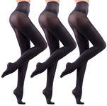 Leamel 3 Pairs Soft Feel All Day Comfort 40 Denier Opaque Tights Large Black