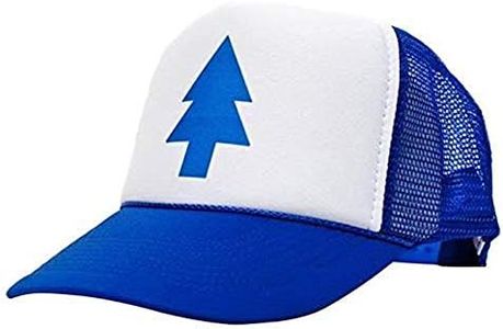 QOHNK Unisex Women Men Blue Tree Dipper Gravity Falls Cartoon Mesh Hat Cap Trucker Baseball Hat