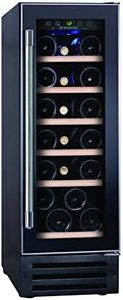 Hoover HWCB30UK Freestanding Wine Cooler, Single Zone Temperature, 19 Bottle Storage, 30cm wide, Black
