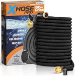 X-Hose Pro Expandable Garden Hose 50Ft Water Hose, Flexible Garden Hose, Heavy Duty Lightweight Retractable Weatherproof, Crush Resistant Fittings, Kink Free Expandable Hose as Seen on TV