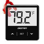 DIGITEN Aquarium Thermometer Digital Fish Tank Thermometer with Large LCD Display Stick On Terrarium Reptiles Temperature Sensor Gauge for Turtle Lizard Amphibians Coral Tanks