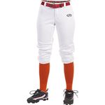 Rawlings Launch Series Game/Practice Fastpitch Softball Pant, Adult, Solid Color, White, Large