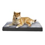 Amazon Basics XL Cat and Dog Bed U-Shape Bolster, Orthopaedic Foam Dog Sofa with Removable Washable Cover, Grey, 104 x 74 x 10 cm (L x W x H)