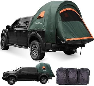 LIBERRWAY Truck Bed Tent, 5.5-6 FT Pickup Truck Tent with Rainfly and Waterproof PU2000mm Double Layer 2-Person Truck Tents for Camping Outdoor Traveling-Green