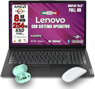 Lenovo Notebook NUOVO • CPU Athlon Silver 7120u • Monitor 15.6" Full HD • SSD 256GB • Ram 8GB • Ingresso LAN, HDMI, USB • Pachhetto Libre Office e Sistema Operativo Win 11 pro - Pronto all'uso
