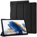 EasyAcc Case for Samsung Galaxy Tab A8 10.5 Inch 2021 Tablet (SM-X205N/ ‎X200N), Ultra Thin Cover with Stand Function PU Leather Protective Cover for Samsung Tab A8, Black