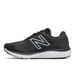 New Balance Women's 680v7 Road Running Shoe, Black, 4 UK