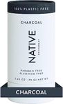 Native Plastic Free Deodorant | Natural Deodorant for Women and Men, Aluminum Free with Baking Soda, Probiotics, Coconut Oil and Shea Butter | Charcoal