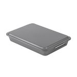 GoodCook Everyday Nonstick Steel Oblong Pan with Metal Lid, 9" x 13", Gray, Cake Pan, 9x13 Baking Pan with Lid, Metal Baking Pan, Sheet Cake Pan