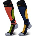 Merino Wool Ski Socks, Cold Weather Knee-High Thermal Socks for Winter, Snow, Snowboarding, Hiking