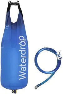 Waterdrop Gravity Water Bag for Camping, Travel, Backpacking, Hiking and Emergency, Compatible with Water Filter Straw, Flex Foldable, 1.5 Gal Bag
