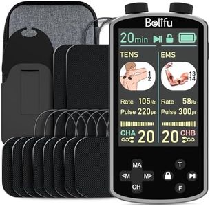 TENS EMS Unit Muscle Stimulator for Pain Relief Therapy - 4 in 1 D.I.Y & TENS & EMS & Relax-Pulse Muscle Massager 36 Modes with 10 Electrode Pads, Storage with Storage Holder & Case, Carry with Clip