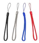 KIPZO® Red Black Blue Grey hand wrist Strap Lanyard for cell phone Cover case key ring Pen drive Badge Holders Charm grip DIY JEWELLERY Strap string rope charms for camera bags : Total mix 4Pc