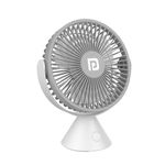 Portronics Aero Breeze Portable Table Fan 178mm, USB Rechargeable Fan, 3 Speed Airflow, Battery Powered Silent Operation, 4 Hours Back Up, 360° Rotatable USB Fan, BLDC Fan for Kitchen,Office,Home