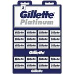 7 Oclock 100 Gillette Platinum Blue Double Edge Safety Razor Blades 20 x 5