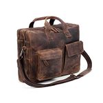 Leather briefcase 18 Inch Laptop Messenger Bags for Men and Women Best Office Briefcase Satchel Bag