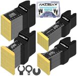 AMZBSAW 100PCS Titanium Oscillating Multitool Blades Metal Cutting, Multi Tool Blades Kits for Metal Nails Wood Plastic and Hard Material, Saw Blades Fit Milwaukee Ryobi Dewalt Bosch, 4 Types