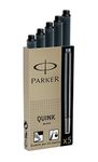 Parker Quink Ink Cartridges Permanent - Black (12 x Blister Pack of 5)