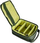 XUSANSO Fishing Tackle Bag Waterproof Fishing Bag Portable Fishing Reel & Gear Bag with 3 Adjustable Dividers for Spinning Baitcasting Fly Reels (Army Green)