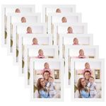 Giftgarden White 8x6 Photo Frames Pack of 12, Multi White 6 by 8 Photo Frames Bulk for Wall or Tabletop Display