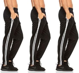 DARESAY 3 Pack: Mens Athletic Pants with Pockets, Mens Sweatpants, Men's Lightweight & Breathable Joggers (Up to 3XL)