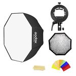 Godox SB-UE 32"/80cm Umbrella Octagon Softbox with S2 Speedlite Bracket Bowens Mount Holder and Honeycomb Grid for Photography Studio Strobe Flash Speedlite Speedlight