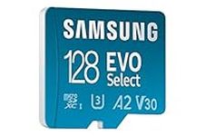 Samsung EVO Select 128GB microSDXC UHS-I U3 130MB/s Full HD and 4K UHD Memory Card inc. SD-Adapter (MB-ME128KA/EU), Blue