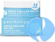 Patchology Iced Cooling Under Eye Mask Patches with Peptides, Cloudberry Oil and Bakuchiol. Cool eye gels to firm skin and soothe, reduce fine lines and under eye bags - by Patchology - 15 Pair Jar