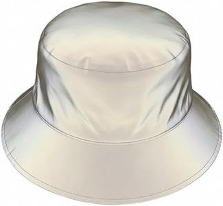 PAODIKUAI Men and Women Night Reflective Hat Runner Cap Visor Bucket Hat Flash Rave Festival Boonie Cap (Bucket Sun Hat)