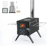 YUMEBUY Outdoor Camping Stove Camp Tent Stove, Portable Wood Burning Stove with Chimney Pipe for Tent, Shelter, Camping Heating and Cooking