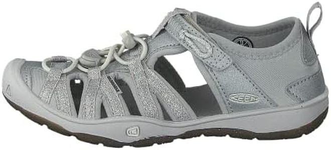 KEEN Unisex Kid's Moxie Sandal, Silver, 4 M US Big Kid