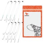 Rodeel 8 PCS Sea Fishing Rigs Pulley Rig Double & Single Hook Clipped (4 PCS Single & 4 PCS Double Pulley Rigs)