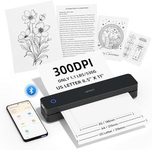 HPRT Portable Printers Wireless for Travel, Support 8.5" X 11" US Letter, Bluetooth Thermal Printer Compatible with iOS, Android & Laptop, Inkless Mobile Printer for Office, Home, School, Black