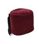 H.N. Traders Men's Velvet Stylish Mirza Ghalib Cap (Maroon; Free Size)