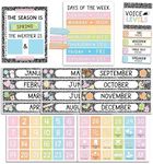 Colorful Classroom Calendar Set Bulletin Board - Bulletin Board Calendar For Classroom Elementary, Teacher Calendar Bulletin Board Sets, Preschool Calendar For Classroom, School Calendar For Classroom