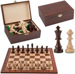 Master of Chess Professional TOURNAMENT No.6 Wooden Chess Set Inlaid 54 cm Chess Board + Staunton No.6 Chess Pieces