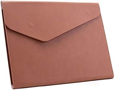 Enyuwlcm PU Leather A4 File Folder Document Holder Waterproof Portfolio Envelope Folder Case with Invisible Magnetic Closure (Brown)
